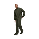 Alo Men's Domain Rib Knit Crew Sweater - Green Olive