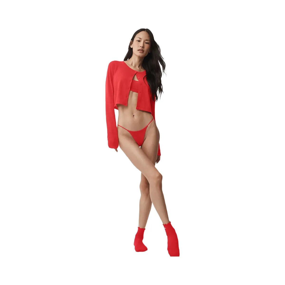 Alo Women's Supernatural Sweater Cardigan - Bright Red