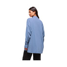 Gymshark Covered Longline Cotton Long Sleeve Top - Worn Blue