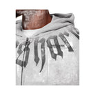 Gymshark Fade Graphic Zip Up Hoodie - Light Grey Core Marl