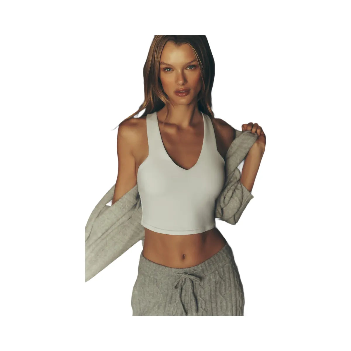 Alo Women's Airbrush Real Bra Tank - White