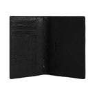 Coach Passport Card Case Pebbled Leather-Gunmetal-Black