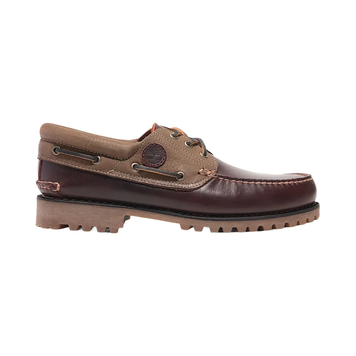 Timberland 3-Eye Lug Handsewn Boat Shoe Root Beer