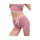 Alo Women's 4" Airbrush High-Waist Race Pace Short - Pink Wild Rose/White