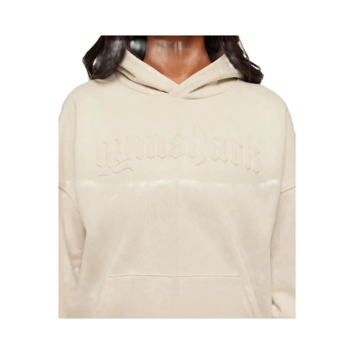 Gymshark Embossed Graphic Oversized Hoodie - Oat White