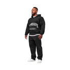 Gymshark Collegiate Script Zip Up Hoodie - Black/White