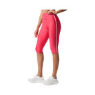 Alo Women's Airlift High-Waist Super Sleek Contrast Capri - Candy Red/White