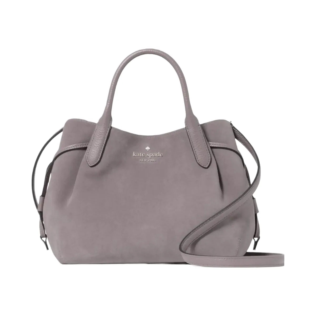 Kate Spade Dumpling Suede Small Satchel Hare Grey