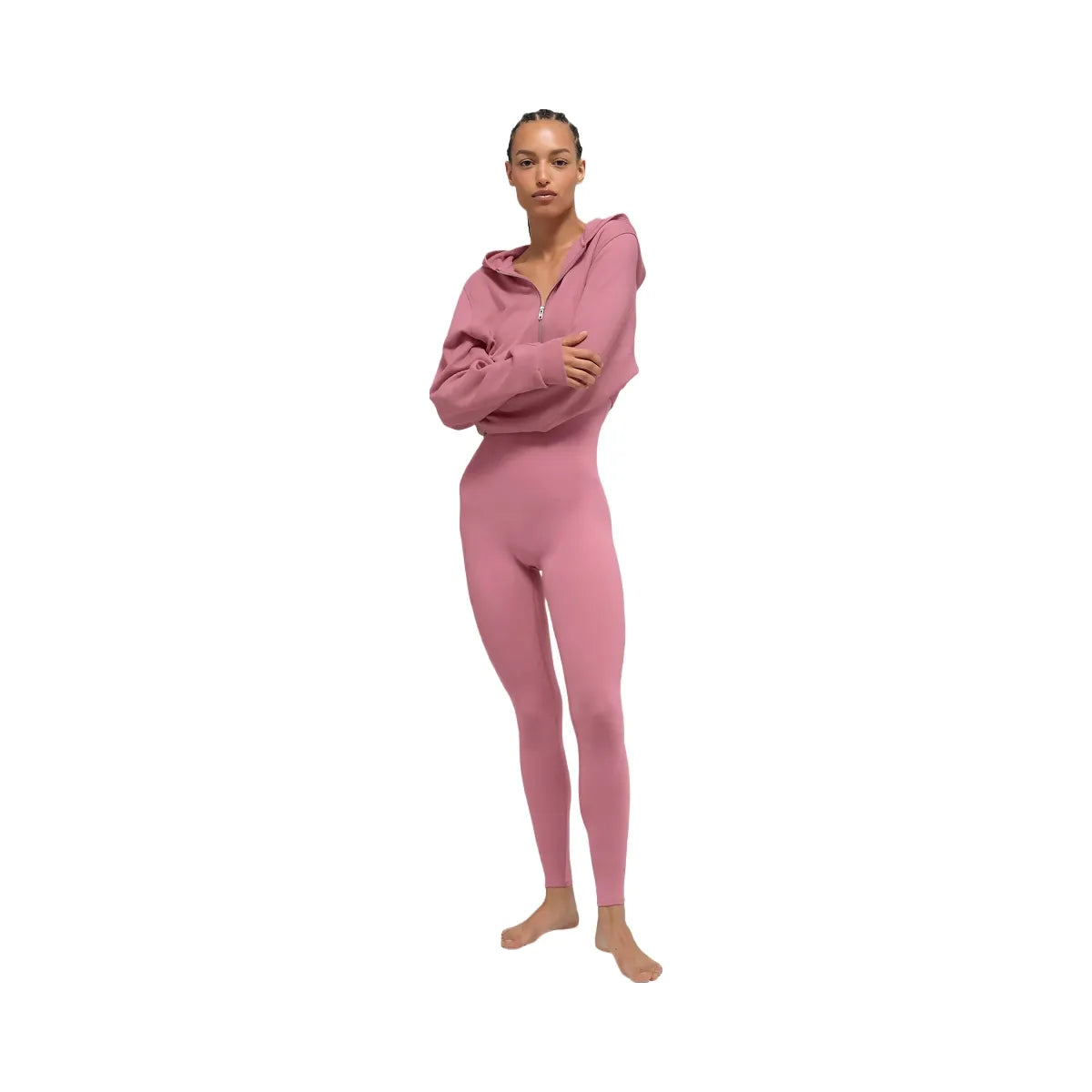 Alo Women's Sweet Escape Zip Up Hoodie - Pink Wild Rose