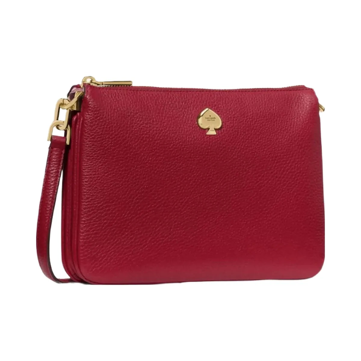 Kate Spade Kayla Small Triple Compartment Crossbody Perfect Cherry