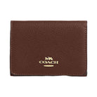 Coach Card Holder Wallet In Signature Canvas Signature Canvas-Gold-Tan-Brown