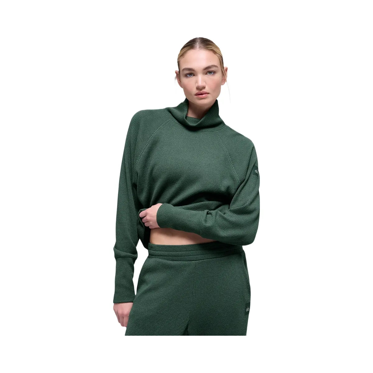 Buy Alo Women's Waffle Weekend Escape Mock Neck Long Sleeve