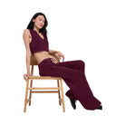Alo Women's Supernatural Sweater Pant - Burgundy
