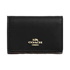 Coach Micro Wallet In Signature Canvas Signature Canvas-Gold-Walnut-Black