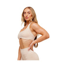 Gymshark Adapt Fleck x Whitney Halterneck Sports Bra - Coconut White