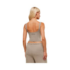 Gymshark Waffle Cropped Tank - Lifestyle Brown