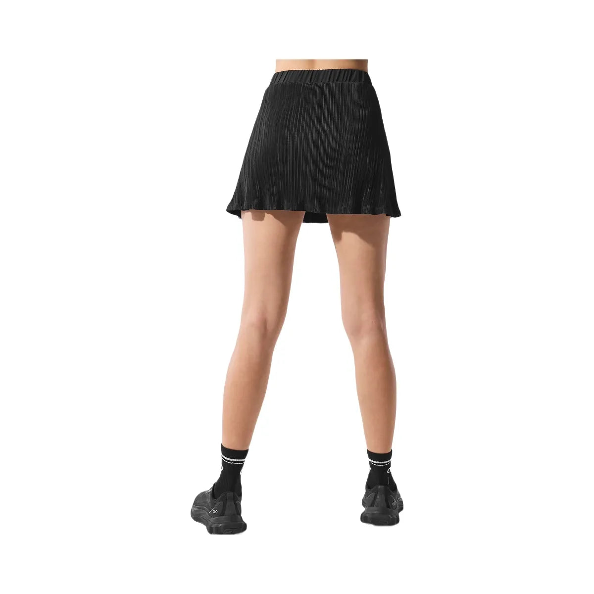 Alo Women's Micro Plisse Tennis Skirt - Black