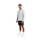 Gymshark Crest Long Sleeve T-Shirt - Light Grey Marl