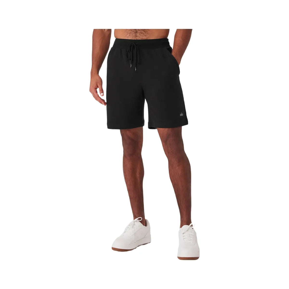 Alo Men's 7" Micro Waffle Fast Break Short - Black
