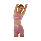 Alo Women's 4" Airbrush High-Waist Race Pace Short - Pink Wild Rose/White