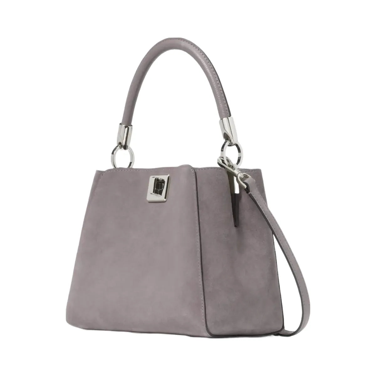 Kate Spade Phoebe Suede Small Top Handle Satchel Hare Grey