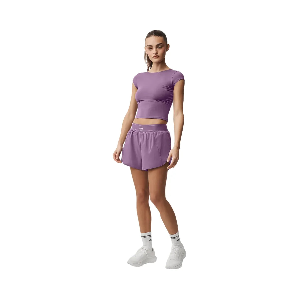 Alo Women's Match Point Short - Plum Kiss