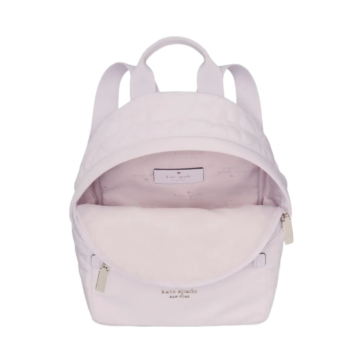 Kate Spade Flower Quilted Fabric Small Backpack Pale Amethyst