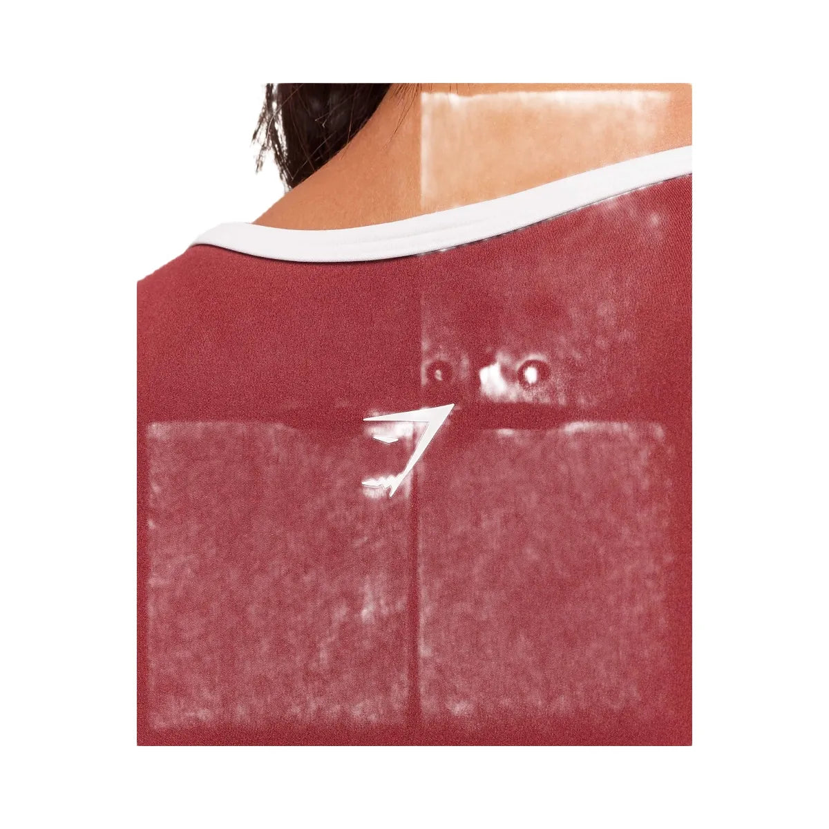 Gymshark Piping Long Sleeve Crop Top - Sets Red/Carmine Red/Soft White