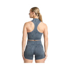 Gymshark Adapt Camo Seamless Zip Up Crop Top - Titanium Blue/Denim Grey