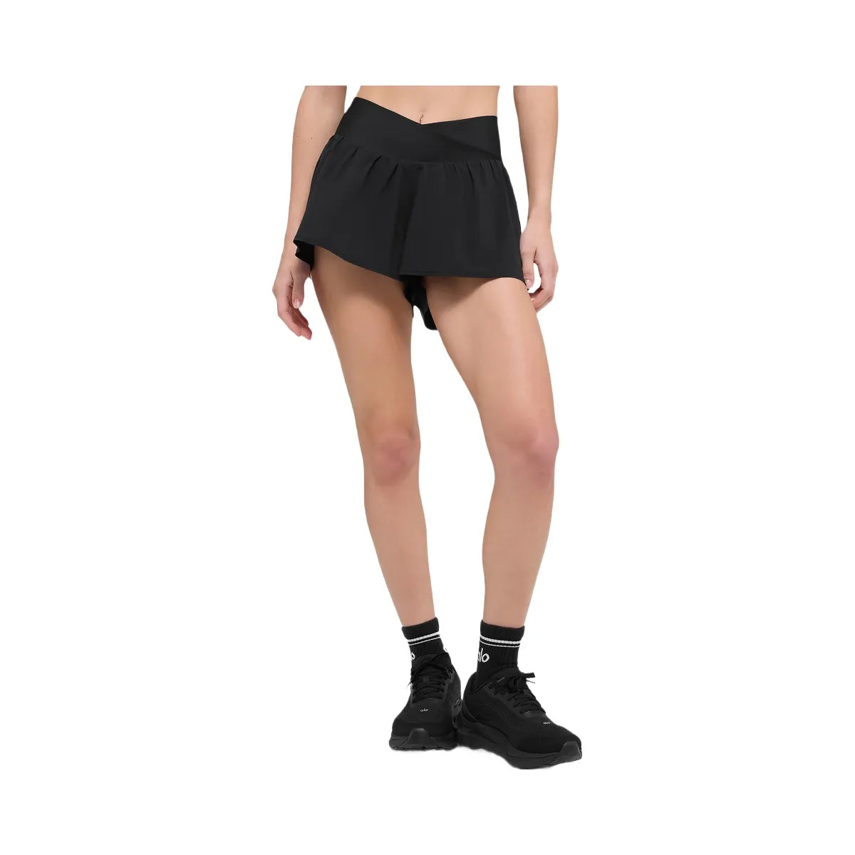 Alo Women's V-Cute Running Short - Black
