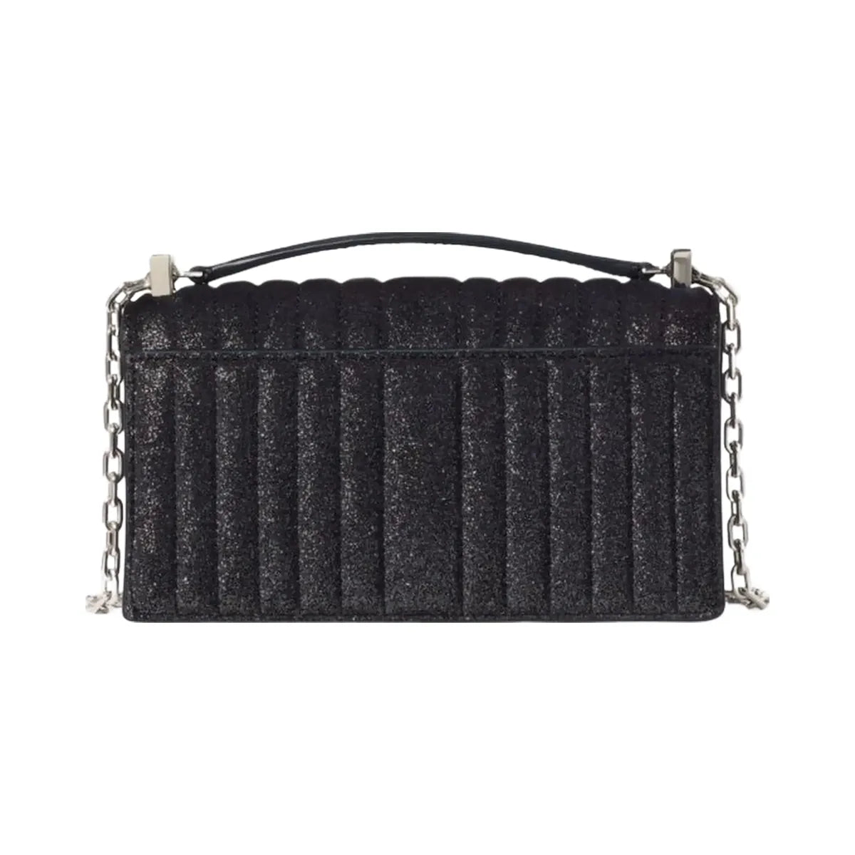Kate Spade Deco Quilted Glitter Suede Mini Flap Chain Crossbody Navy Multi