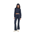Alo Women's Cropped Sway Crew Neck Pullover - Navy