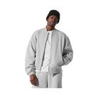 Alo Men's Renown Varsity Jacket - Athletic Heather Grey