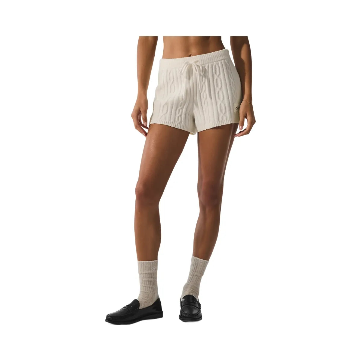 Alo Women's Cable Knit Winter Bliss Short - Ivory