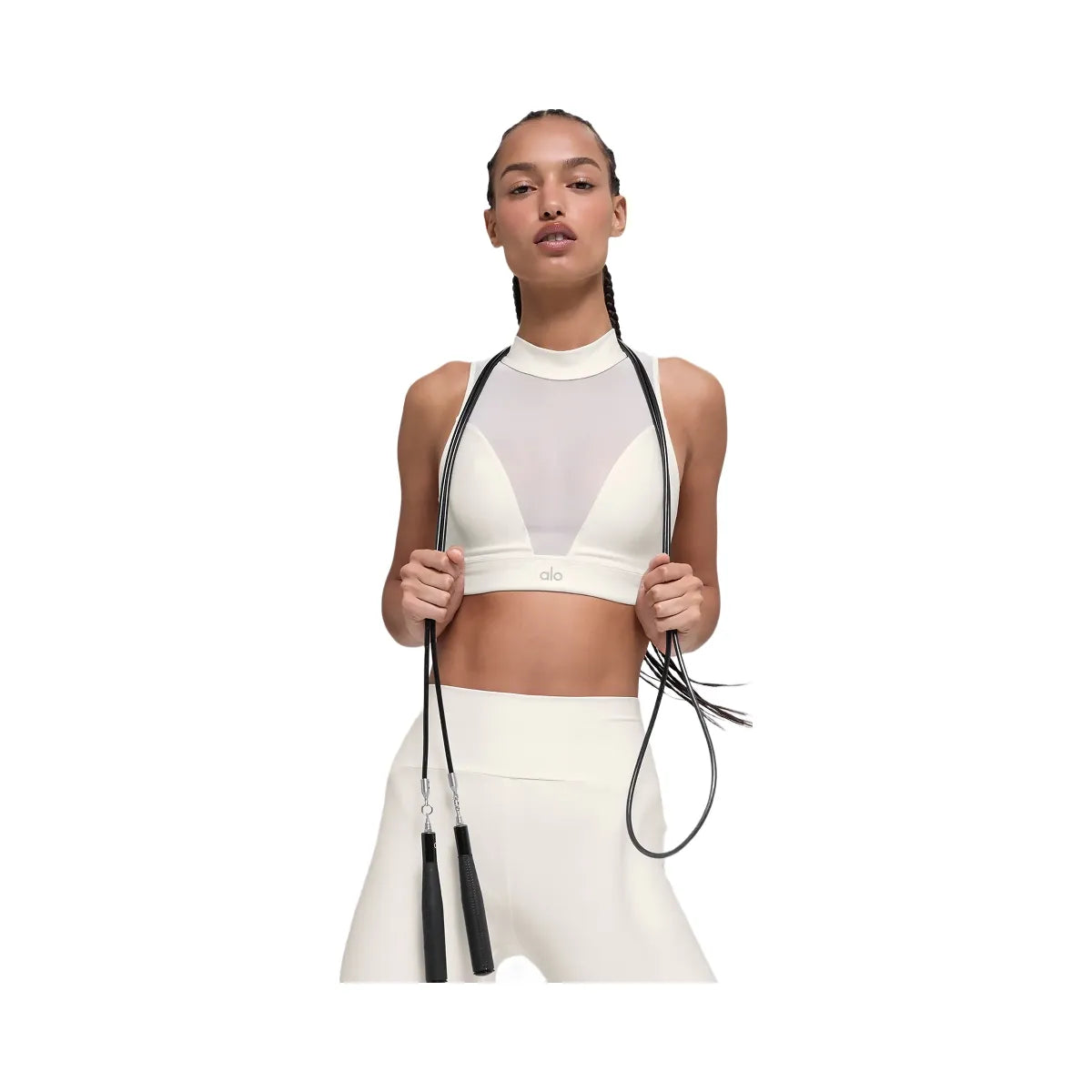 Alo Women's Airlift Mesh Infatuation Bra - Ivory
