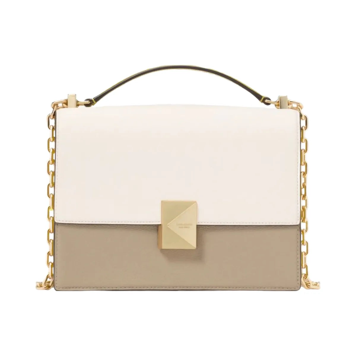 Kate Spade Deco Color blocked Chain Shoulder Bag Tigers Eye Multi