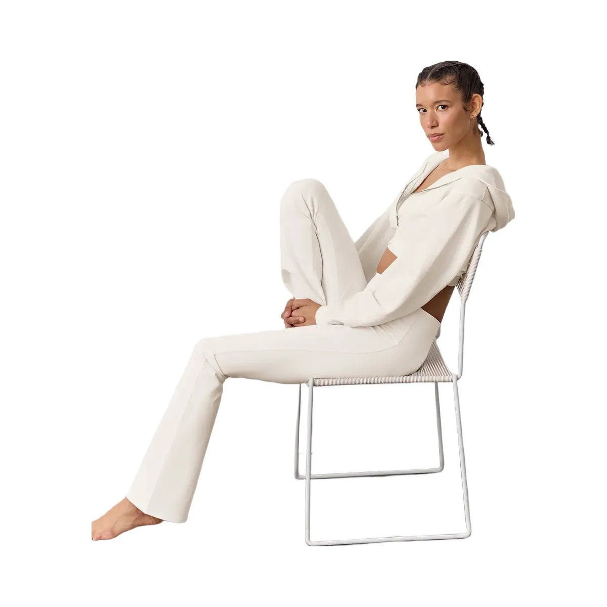 Alo Women's Airbrush High-Waist Bootcut Legging - Ivory