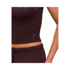 Gymshark Waffle Cropped Tank - Cherry Purple