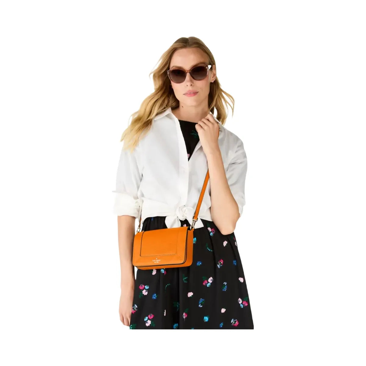 Kate Spade Lena Mini Crossbody Orange Zinnia
