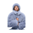 Alo Women's Opulent Faux Fur Cropped Jacket - Winter Frost