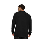 Alo Men's Textured Knit Long Sleeve Polo - Black