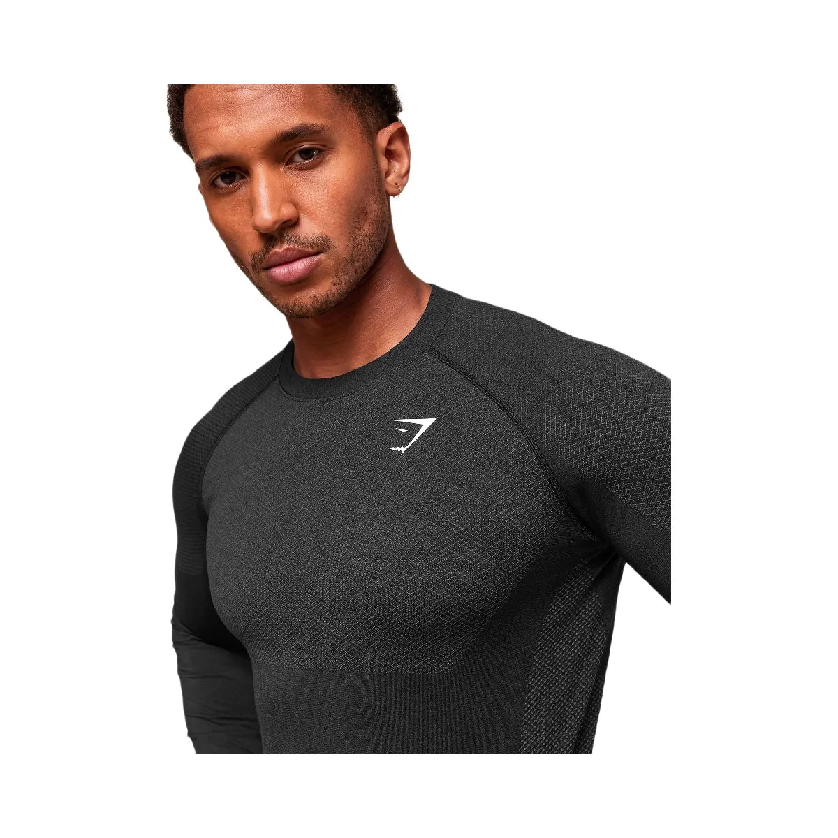 Gymshark Vital Long Sleeve T-Shirt - Black/Silhouette Grey
