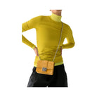 Kate Spade Phoebe Suede Turnlock Mini Flap Crossbody Squash Blossom