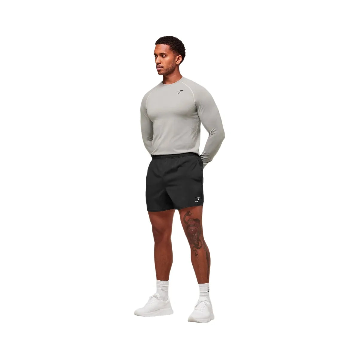 Gymshark Vital Long Sleeve T-Shirt - Light Grey/Smokey Grey