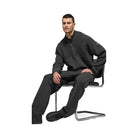 Alo Men's Domain Shift Rib Knit 1/4 Zip Sweater - Anthracite
