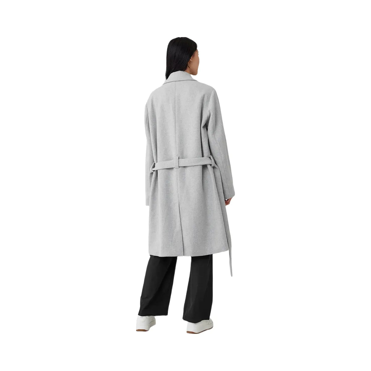 Alo Women's Wool Gameday Overcoat - Athletic Heather Grey