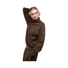 Alo Women's Waffle Weekend Escape Mock Neck Long Sleeve - Espresso