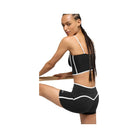 Alo Women's 4" Airbrush High-Waist Race Pace Short - Black/White