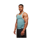 Gymshark Ribbed Tank 1PK - Bench Blue/White