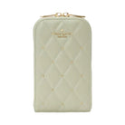 Kate Spade Carey Quilted Studded Phone Chain Crossbody Sage Bundle